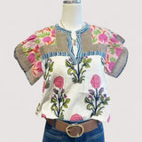 Odette Boho Embroidered Blouse