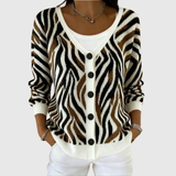 Lillian Dark Stripe Knitted Cardigan