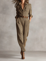 Celia Elegant Brown Jumpsuit