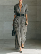 Zara Long Pleated Dress
