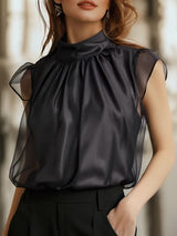 Josipa - Chiffon High Neck Blouse