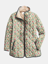 Aveline Vintage Floral Art Quilted Jacket