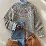 Solara Rose Fair Isle Yoke Jumper