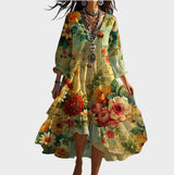 Marina Elegant Boho Floral Dress