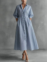 Lana - Striped Ruffle Dress
