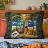 Beach Board & Adventurous Spirit Quilted Cushion Cover