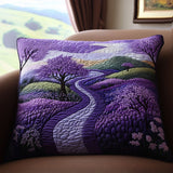 Amethyst Crest Quilted Cushion Cover