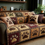 Autumn Harvest Love Paw | Quilted Armchair Cover