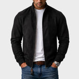 Trevor | Suede-Effect Bomber Jacket