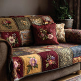 Blossom Cottage Warmth | Quilted Sofa Cover