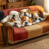 Bulldog Nap Haven | Quilted Sofa Cover Collection
