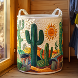 Desert Cactus Quilted Laundry Basket – Design 0770