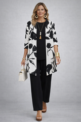 Ethel | Women's three-piece set in a black and white combination