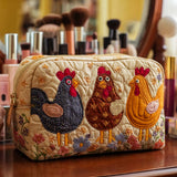 Chicken Charm Quilted Make-up Bag