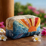 Chill Wave Quilted Make-up Bag