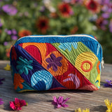 Cosmic Twist Quilted Make-up Bag