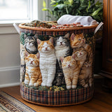 Quilted laundry basket – cats – NCU0DV845