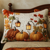 Maple Leaves & Autumn Night Quilted Cushion Cover