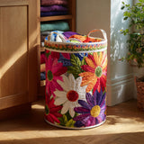 Quilted laundry basket – decorative motif – NCU0NTV031