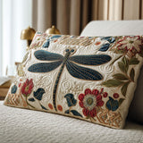 Dragonfly Quilted Cushion Cover
