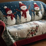 Friendly Snowman | Quilted Sofa Cover