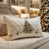 Snowy Retreat Quilted Cushion Cover