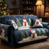 Frosty Friends | Quilted Sofa Cover
