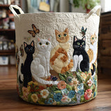 Floral Quilted Laundry Basket – Design 1894