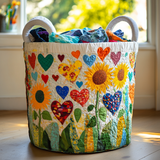 Quilted laundry basket – decorative motif – NCU0PVL400