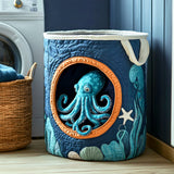 Coastal Quilted Laundry Basket – Design 0043