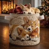Quilted laundry basket – Corgi – NCU0DV1144