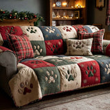 Holiday Paw | Quilted Sofa Cover