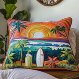 Island Waves Quilted Cushion Cover