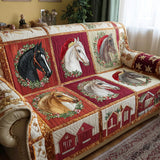 Jingle Riders | Quilted Sofa Cover