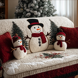 Joyful Snowman | Quilted Sofa Cover