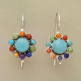 Iris Vintage Turquoise Earrings