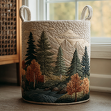 Mountain Landscape Quilted Laundry Basket – Design NCU0DDK1237