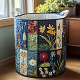 Quilted laundry basket – floral motif – NCU0DDK1076