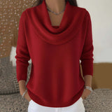 Dora | Draped collar sweater