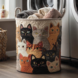 Cats Quilted Laundry Basket – Design 3112