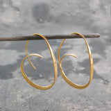 Spiral Gold Earrings