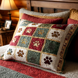 Scarlet Paws Quilted Cushion Cover