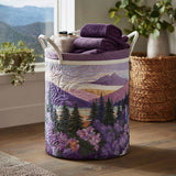 Quilted laundry basket – floral motif – NCU0PTT936