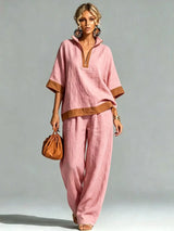 Women's Vintage Linen-Look Set