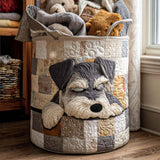 Schnauzer Quilted Laundry Basket – Design 1694
