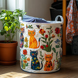 Quilted laundry basket – cats – NCU0DV851