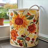 Quilted laundry basket – floral motif – NCU0PTT763