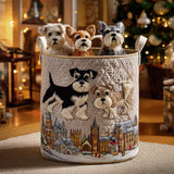 Schnauzer Quilted Laundry Basket – Design 1094