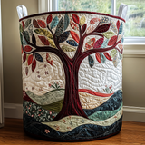 Quilted laundry basket – tree