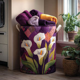 Lilies Quilted Laundry Basket